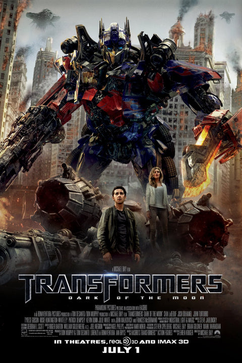 《變形金剛3：黑月降臨 Transformers: Dark of the Moon (2011)》雙面燈箱海報實物圖